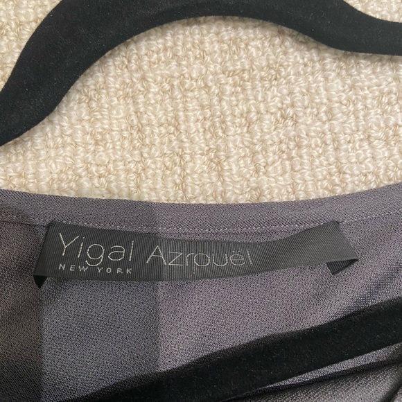 Yigal Azrouel one shoulder black/grey top, size 2 - Picture 3 of 9